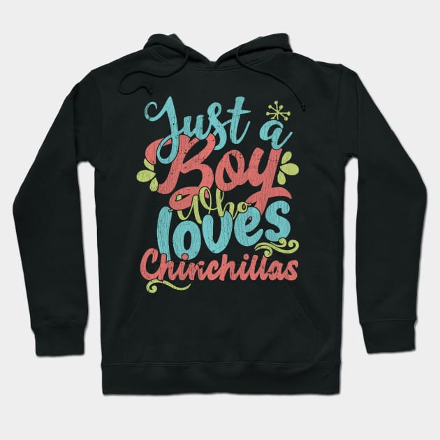 Just A Boy Who Loves Chinchillas - Farmers Gift graphic Hoodie by theodoros20